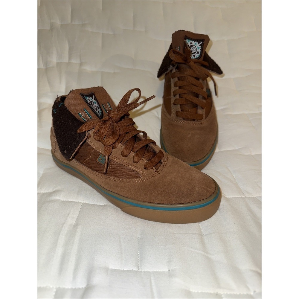 Rare Habitat Guru Hi Vulcan Sneakers Shoes Nutmeg Brown Sz 5 M 6 W Fleece Lining